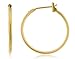 14K Yellow Gold Basic Click Hoop Earrings (20mm)