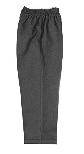Zeco School Boys Uniform Full Elastic Waist Pull Up On Trousers All Sizes Colours Black Grey Navy Free Postage (Age 9/10…