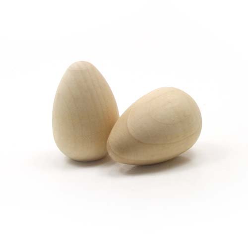 Mylittlewoodshop - Pkg of 25 - Egg Full - 7/8 inches tall and 5/8 inches wide unfinished wood(WW-FFE050-26)