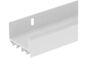 RANDALL MANUFACTURING CO., INC PVC Slide-On Door Bottom | Adjustable Plastic Weatherstrip Door Bottom with Drip Cap | 3 Feet (36-Inch) | for 1 3/4” Doors | White | Fits Gaps 3/8” to 7/8” | Made in The USA