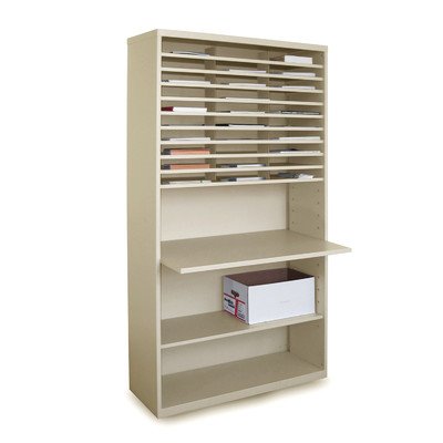 Mailroom Mail Sorter with Adjustable Work Surface