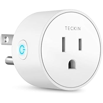 Smart Plug Mini Outlet Compatible with Amazon Alexa and Google Assistant, TECKIN Wifi Enabled Remote Control Smart Socket with Timer Function, No Hub Required,White, 1 pack