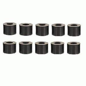 Distance Sleeves for M8 Bolts, Length: 10 mm, Black Plastic, Set of 10 pcs.