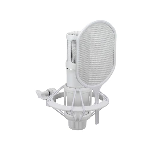 YAMAHA YCM705 Condenser Microphone – Studio Quality, 1 Large-Diaphragm, PAD -10/-20 dB, Low-Cut Filters, 20 Hz–20 kHz Frequency Response, High SPL Handling – White