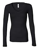 Bella V-neck Sheer L/S Longer-Length Tee Comes in Many Colors