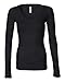 Bella V-neck Sheer L/S Longer-Length Tee Comes in Many Colors