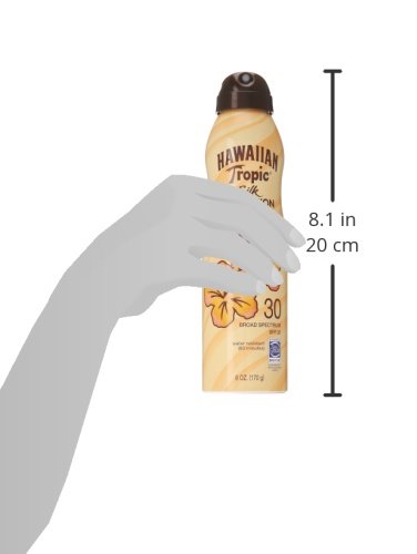Hawaiian Tropic Sunscreen Silk Hydration Moisturizing Broad Spectrum Sun Care Sunscreen Spray - SPF 30, 6 Ounce