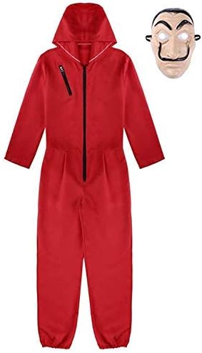 YOSICIL Disfraz De La Casa De Papel con Máscara Disfraz De Ladrón