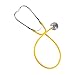 MABIS Spectrum Series Lightweight Nurse Stethoscope, Yellow, 30 Inch