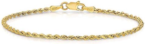Gold Plated Rope Chain Anklets for Women Teens Strong Durable Foot Jewellery Beach Party Work Ankle Bracelet
