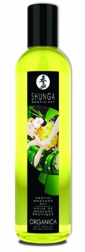 Organica Erotic Green Tea Massage Oil 8 FL. Oz by Shunga