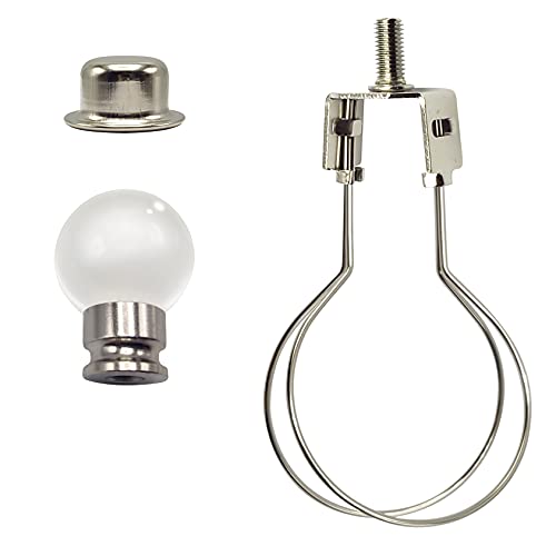 IDGGDI Light Bulb Holder with Lamp Shade Attaching Finial DIY Lighting Accessories Clip On