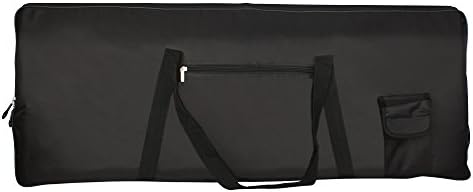 Glarry 76-Key Keyboard Gig Bag with Handle & SIde Pocket, for YMAHA, Black