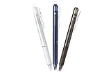 Pilot Frixion Knock Ball Retractable Erasable Gel Ink Pen, Design Series Chequered Pattern, Black Ink ,0.5mm, 3 Designs Set(Navy,Brown,White)