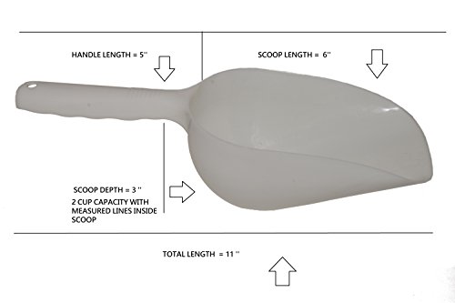 2 Cup Food Scoop Jumbo Scoop Heavy Duty Pet Food Scoop for Dog Food, Bird Seed or Cat Food Large Scoop