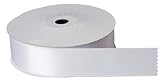 Jillson Roberts Bulk 1-1/2-Inch Double Faced Satin Ribbon, White, 50 Yard Spool (BFR1124)