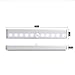LEDMO Closet Night Lighting Bar with Battery Operated, Led Motion Sonser Under Cabinet Lights, Magnetic Absorption 10-LEDs, White
