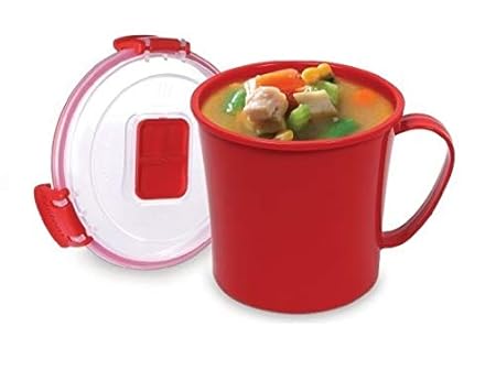 1 Taza para sopa de microondas, 565ml - Recipiente de sopa ...