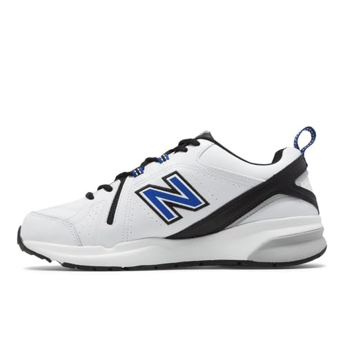 New Balance Men's 608 V5 Casual Comfort Cross Trainer, White/Team Royal, 7