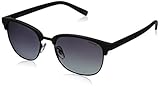 Polaroid Sunglasses Pld1012s Polarized Round Sunglasses, Shiny Black/Gradient Shaded, 54 mm