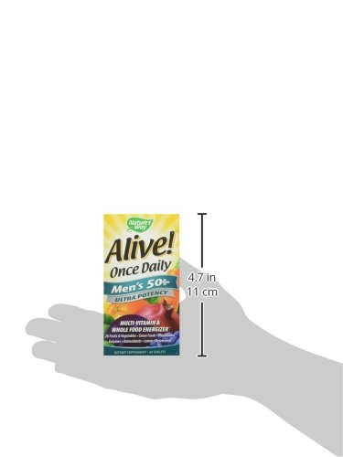 NATURE’S WAY ALIVE ONCE DAILY MEN’S 50 PLUS MULTI ULTRA POTENCY TABLETS, 60 COUNT