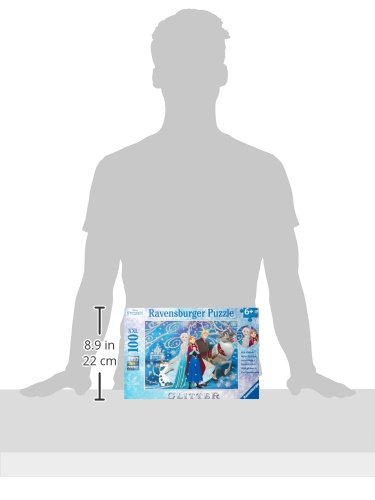 Ravensburger 136100 Disney Frozen Glitzernder Schnee 100 Teile XXL Kinderpuzzle - Puzzle für Kinder ab 6 Jahren - mit Glitzer Eiskönigin Kinderpuzzle – Bild 6