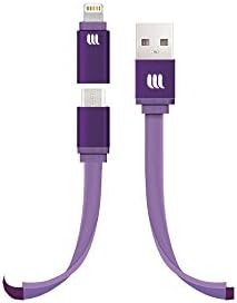 Lifeworks 2-in-1 Micro USB 2.0 & Apple MFi Certified Lightning - Purple - 5'