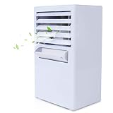 Vshow Personal Air Cooler, Mini Air Conditioner, Portable Air Cooler,Cold Air Fan| Misting Bladeless Quiet Cooling Desk Fan - Upgrade Version White