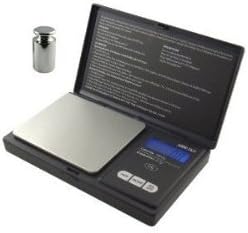 American Weigh Signature Series Black Digital Pocket Scale, 1000 By 0.1 Grams Also Includes a 50 Gram Chrome Scale Calibration Weight