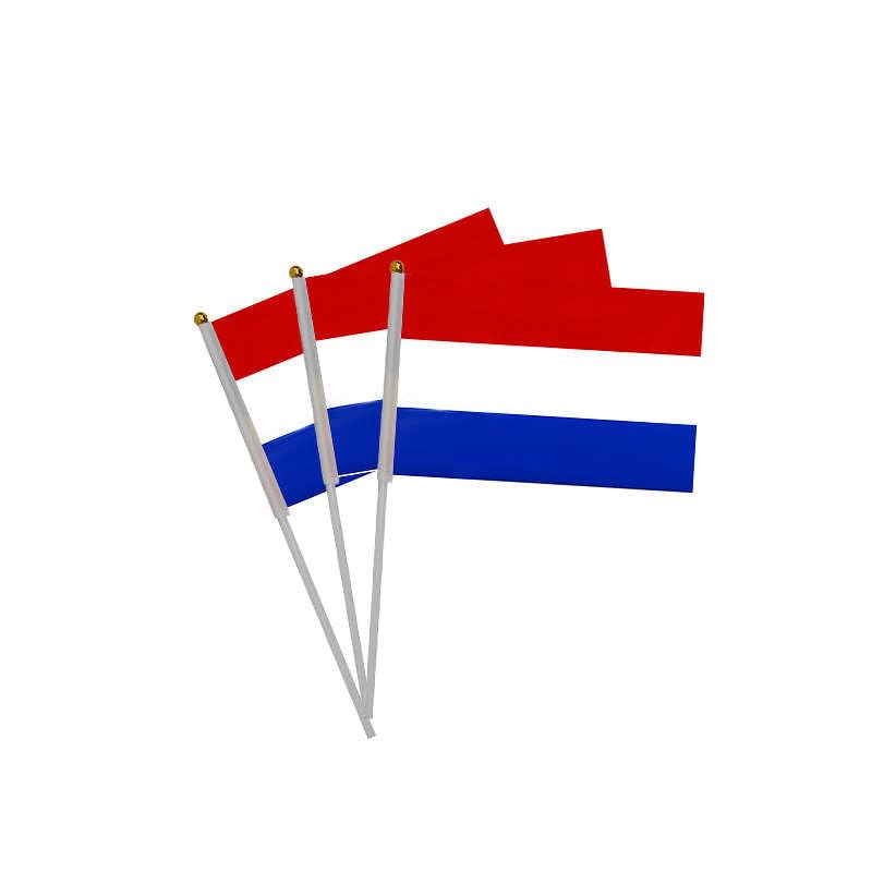 20 Pieces Netherlands Hand Crank Flags National Holiday Netherlands Mini Portable Flag Netherlands Small Netherlands Flag