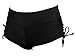 Cocoship Women's Solid Black Beach Pant Bikini Bottom Adjustable Tie Boy Short(FBA)