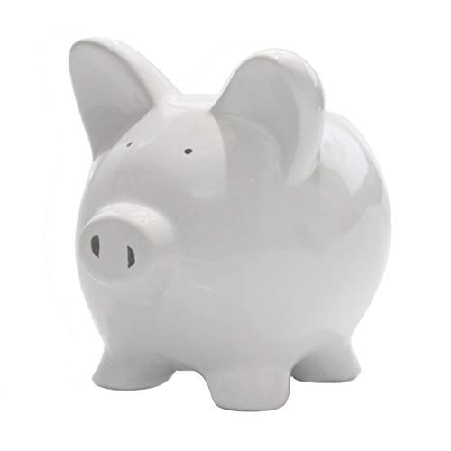 Piggy Bank for Girls Boys Kids A New for White Piggy Bank for Boys,Girls,Kids,Adult Coin Bank with DIY Sticker