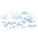 Beistle Realistic Fluffy Cloud Wall Props, 24 Images- Thin Plastic Clouds for Photo Backdrop Scenes, Sky Decorations, Airplane Flying Birthday Cut-Out Décor, 3.75” – 3’ 3.75”