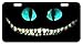 Blinking license plate Along and Cheshire Cat Smile Face Custom License Plate Holder Durable Car Tag 11.8