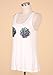 Sidecca Women's Knit Sequins Seashell Bra Mermaid Racerback Tank (Medium, Ivory)