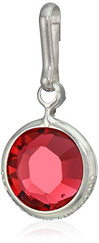 Alex and Ani Swarovski Colgante con código de color para mujer Jan Scarlet Color plata esterlina, expandible