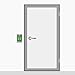 Visionis Push to Exit Button VIS-7000 Indoor Green Square Request to Exit Stainless Steel for Door Access Control with LED Light, NC, C and NO Outputs