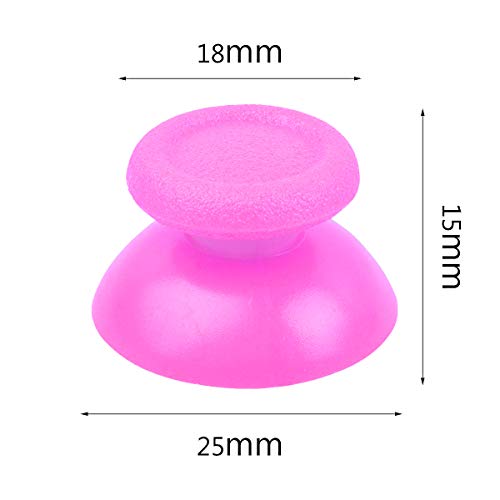 5 Pairs Replacement Analog Stick Joystick Thumbsticks Thumb Grips Buttons for Playstation DualShock 4 PS4 Controller Gampad (Pink)