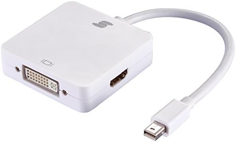 sinseader Sinseader Mini DP to HDMI Gold Plated Mini DisplayPort(ThunderboltTM) Port to HDMI Male to Female Converter Adapter HDMI HDTV in white for mac book (Mini DP to VGA HDMI DVI)
