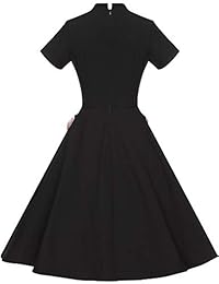 GownTown - Vestido elástico con lazos y bolsillos para mujer