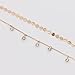 Geerier Stunning Double Layer Coin Choker Necklace Dangle Synthetic Diamond Beads