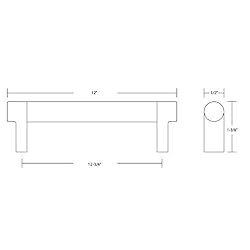 Emtek Select Smooth Cabinet Pull with Satin Nickel
