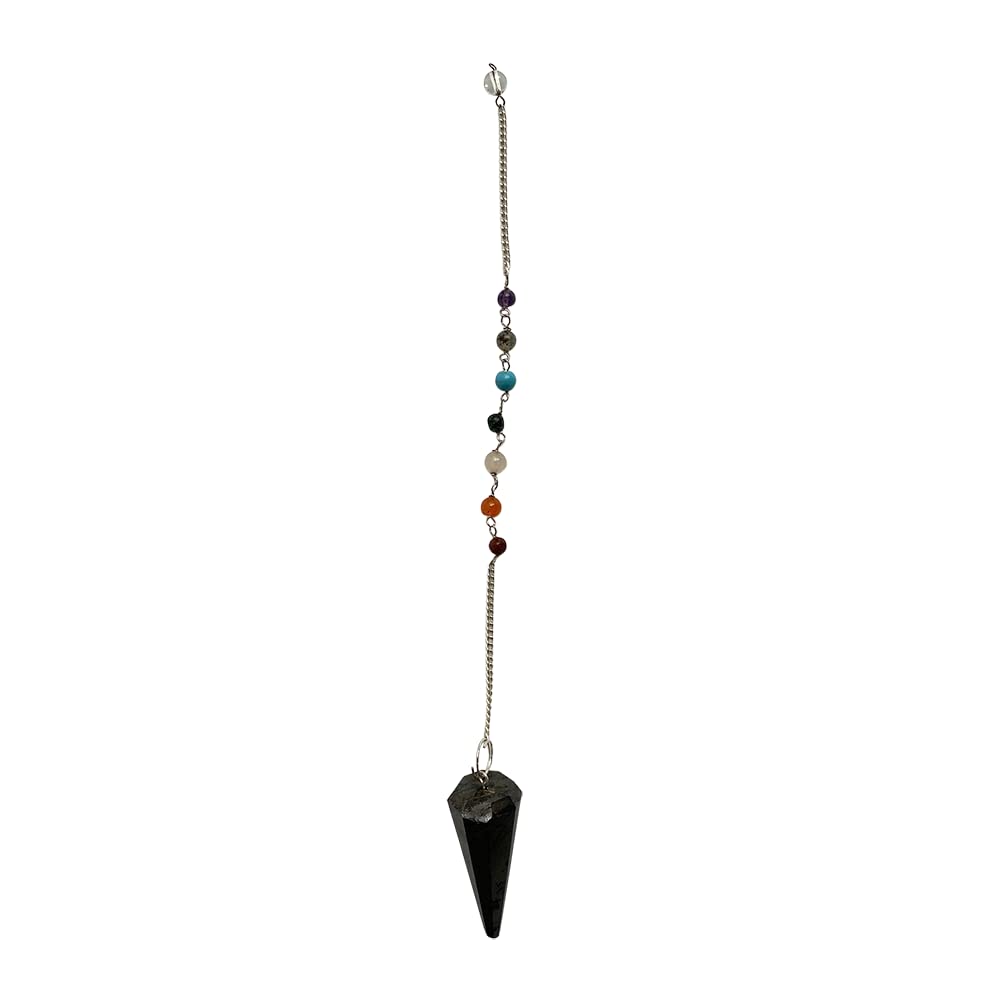 VIE Pendulum with 7 Chakra Beaded Chain (Hematite) โ image 1