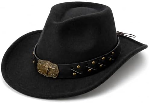 Western Cowboy Hat, Straw Material, Brown Leather Band with  display picture 2