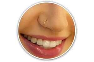 Gold Nose Ring - Tiny Thin 24 Gauge 7mm Gold Nose Hoop Piercing - 14k Gold Filled Dainty Nose Rings For Women - Handmade Gold