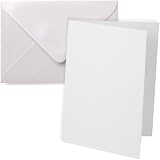 Papa Prints Pack of 20 A5 Blank Cards and Envelopes 350 GSM White Eco-Friendly view 1
