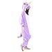 Itopfox Unisex Adult Pajamas Purple Unicorn Kigurumi Cosplay Polar Fleece Sleepwear S