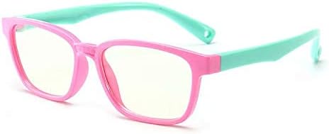 HANBIN Blue Light Blocking Glasses Anti Blue Light Glasses for Children Computer Glasses for Teenager Video Gaming Glasses Anti Eyestrain Glasses Anti-Fatigue Glasses Pink+Green 10 * 10 * 20cm