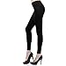 D&K Monarchy Women's Seamless Full Length Thin Leggings, Black, Large/X-Large
