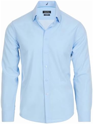 nautica dress shirts Slim Fit Wrinkle-Resistant Dress Shirt